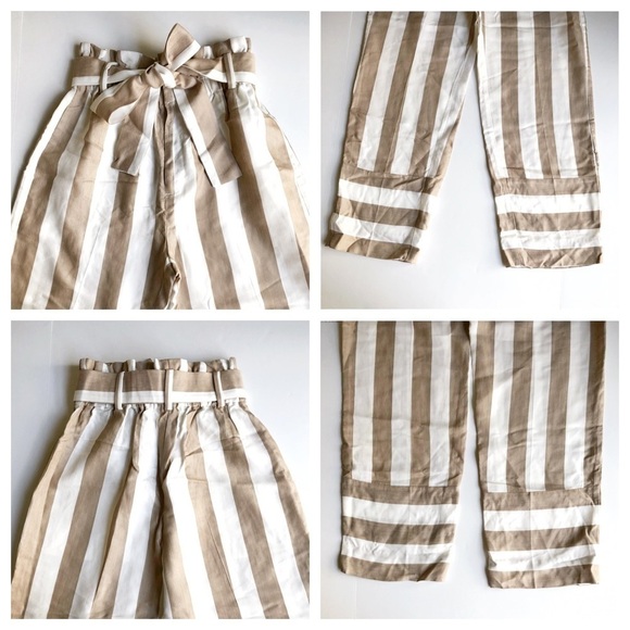 J. Crew Point Sur Stripe Paperbag Waist Pants - Picture 10 of 14